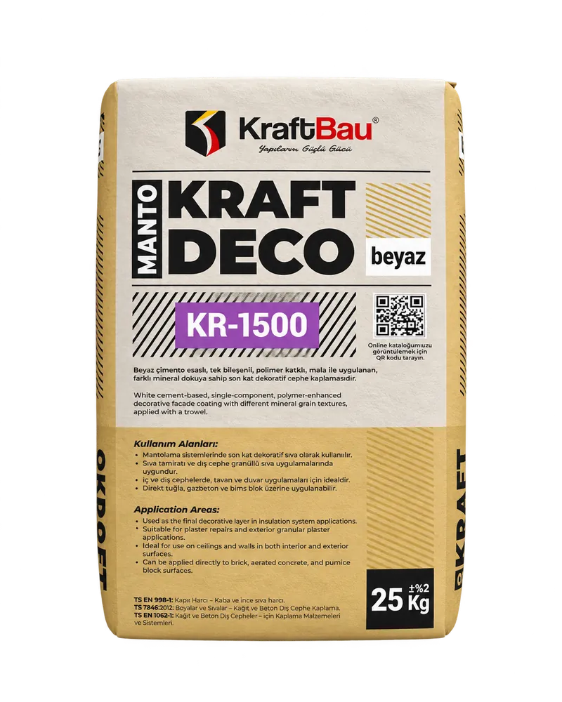 Manto Kraft Deco KR-1500-1 Beyaz (Çizgi Desen) (1,5 – 2 – 3 mm)