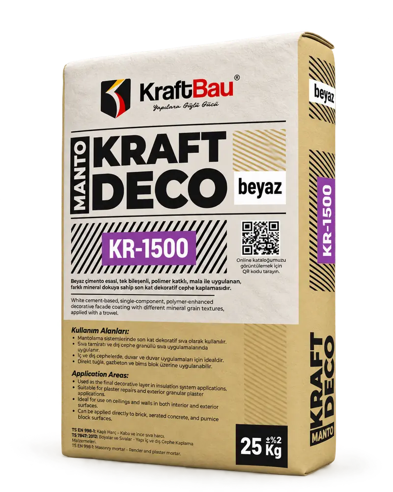 Manto Kraft Deco KR-1500 Beyaz (Nokta Desen) (1,5 – 2 – 3 mm)