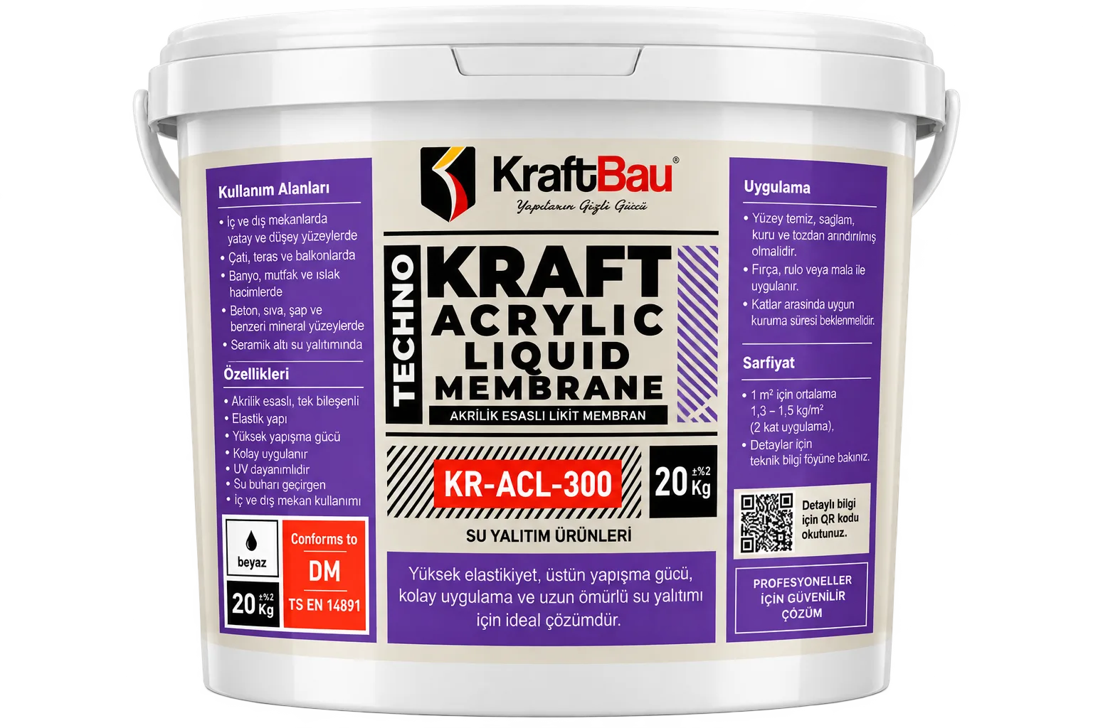 Techno Kraft Akrilik Esaslı Likit Membran KR-ACL-300