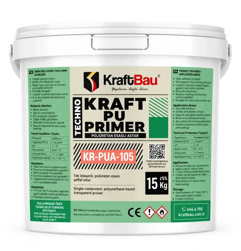 Techno Kraft PU Primer 1K KR-PUA-105 Şeffaf