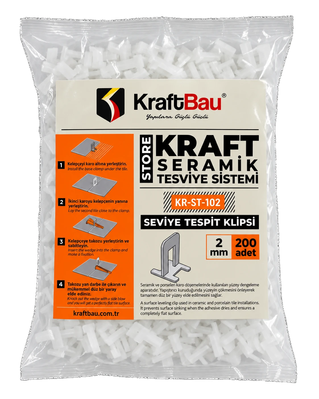 Kraft Seviye Tespit Sistemi Klips  2 MM KR-ST-102