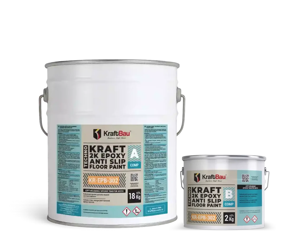 Techno Kraft 2K Epoxy Anti Slip Floor Paint KR-EPB-302 Standart Renkler